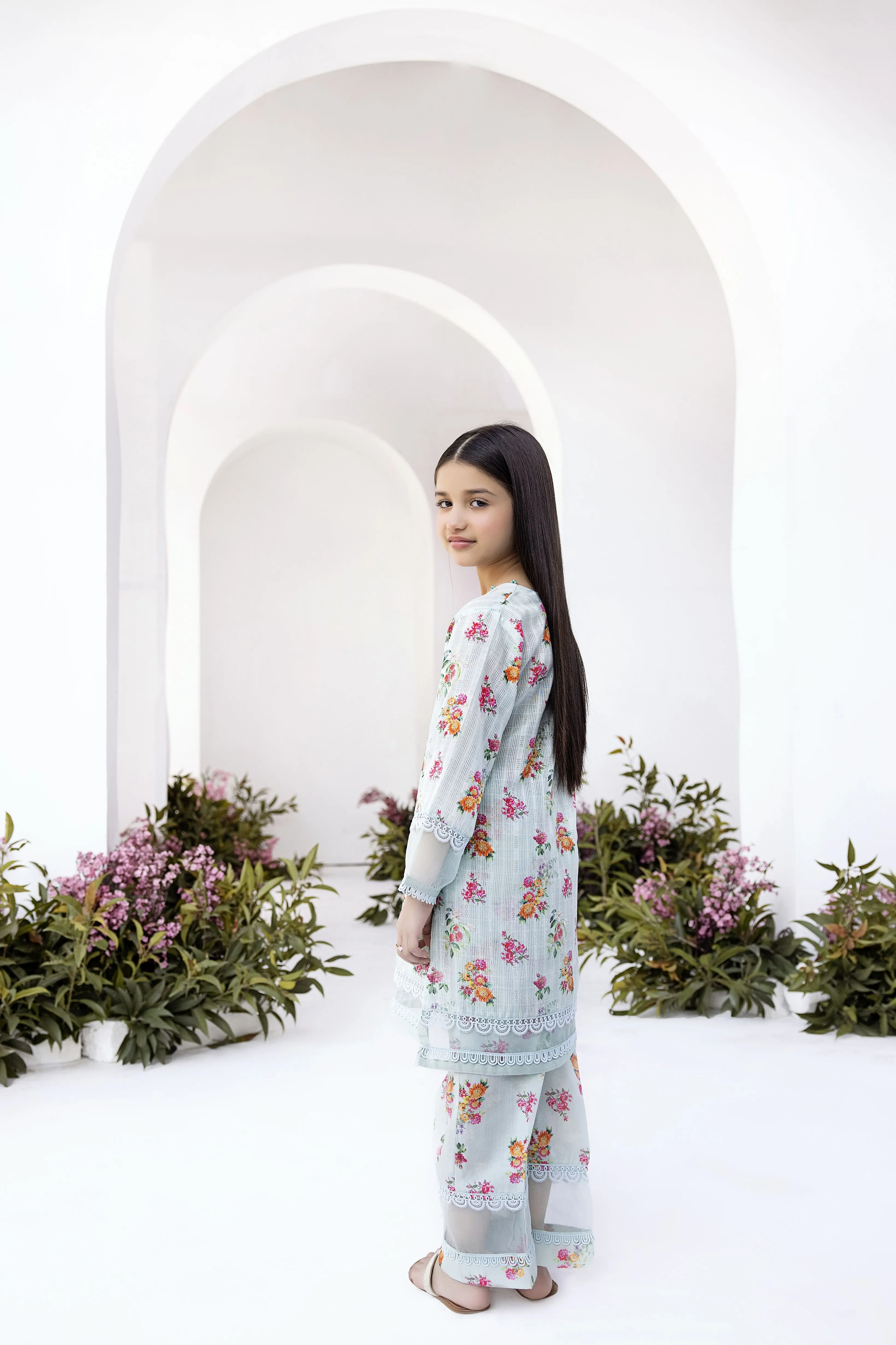 2PC COTTON JACQUARD CO-ORD BY MONA FOR GIRLS GMC2