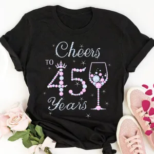 Cheers 45 Birthday Tee