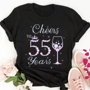 Cheers 55 Birthday Tee