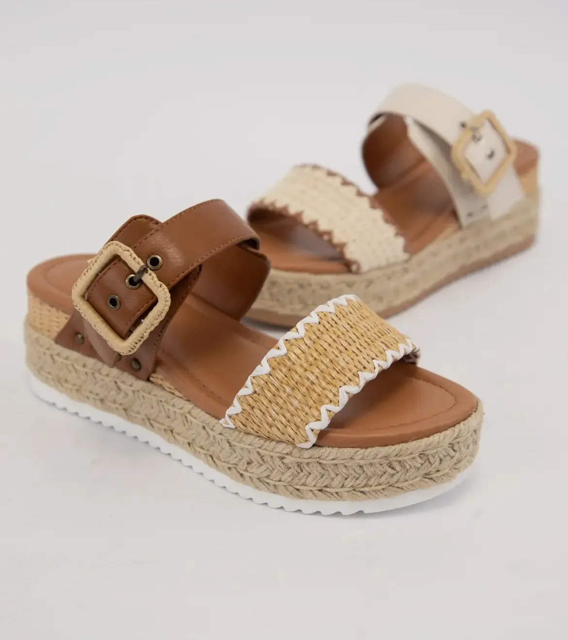 Cognac Raffia Espadrille