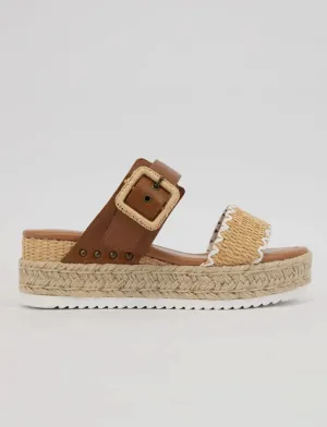 Cognac Raffia Espadrille
