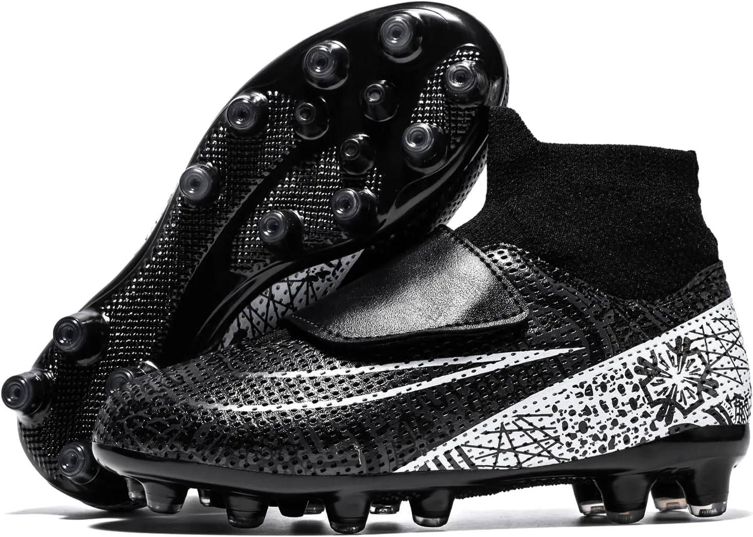 Kids Soccer Cleats Boys Girls Firm Ground Professional Athletic Outdoor Football Shoes