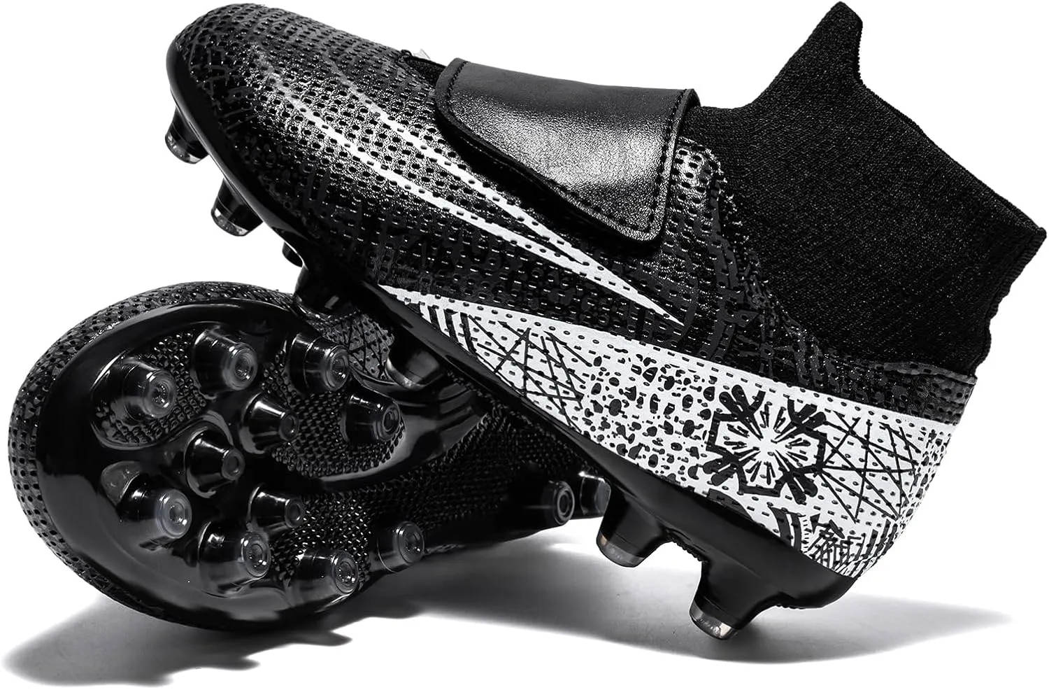 Kids Soccer Cleats Boys Girls Firm Ground Professional Athletic Outdoor Football Shoes