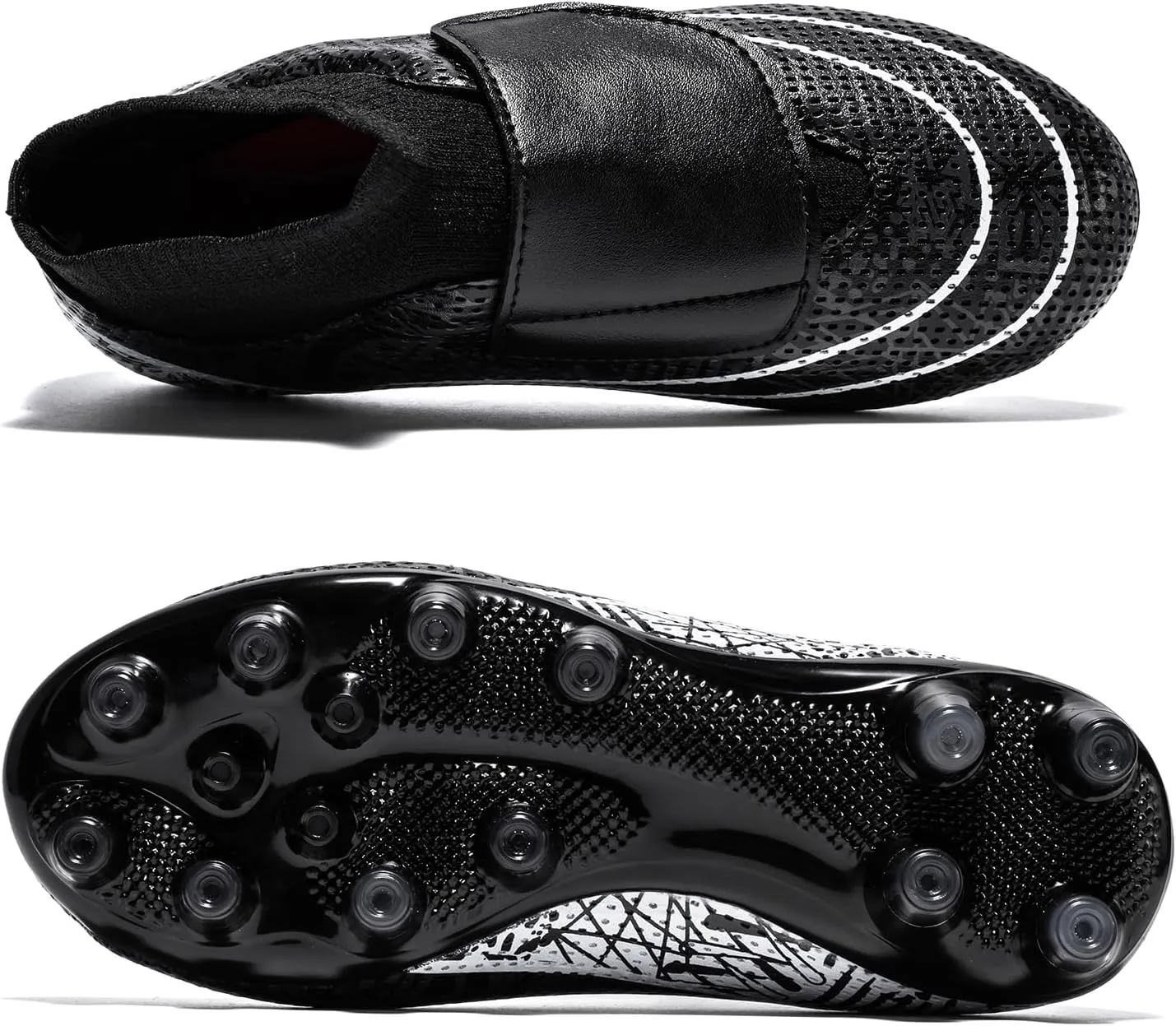 Kids Soccer Cleats Boys Girls Firm Ground Professional Athletic Outdoor Football Shoes