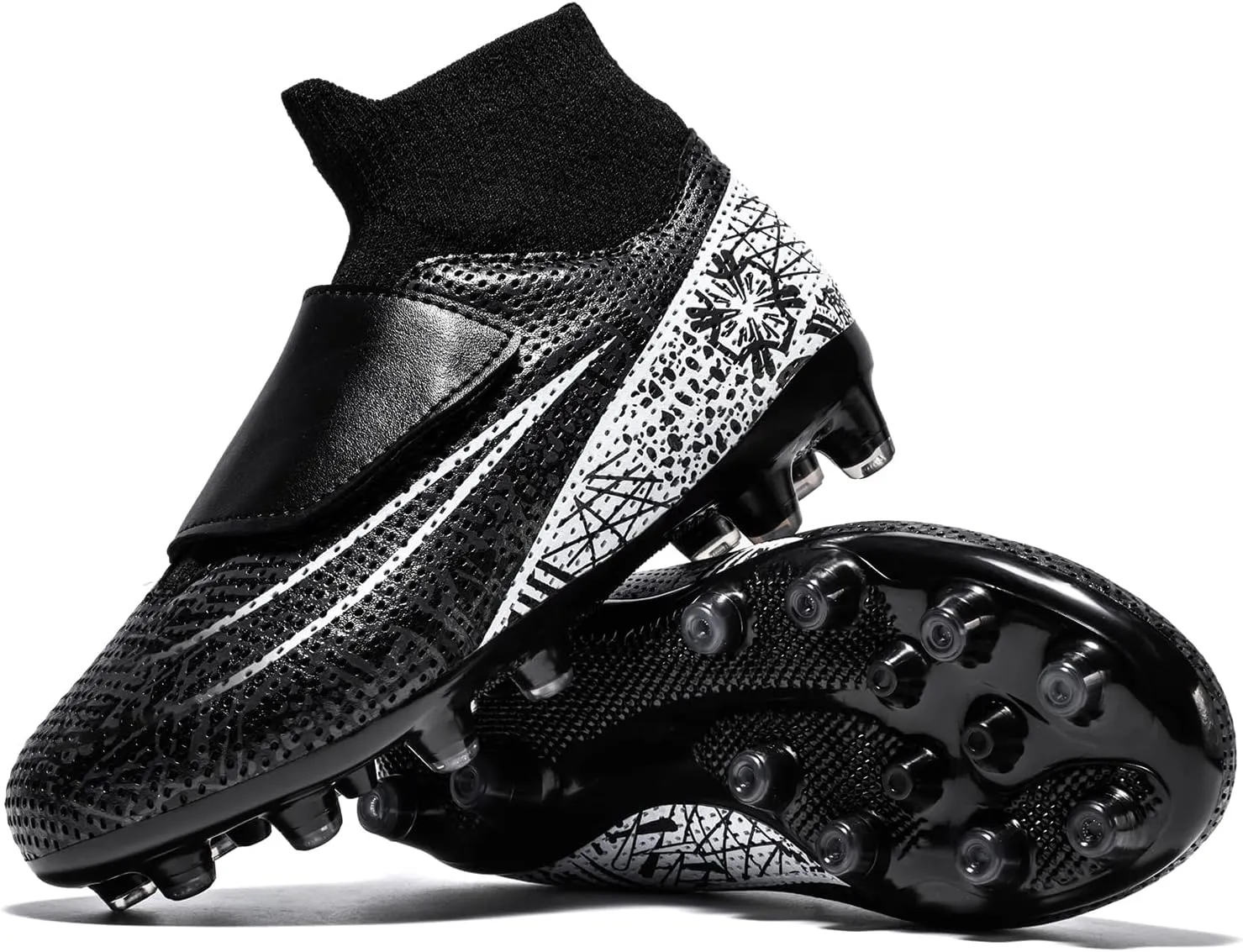 Kids Soccer Cleats Boys Girls Firm Ground Professional Athletic Outdoor Football Shoes