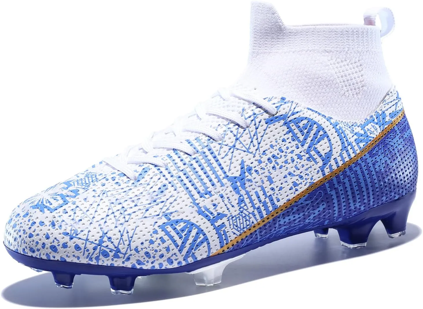 Mens Soccer Cleats Outdoor Lightweight High-Top Training Boots Ground Athletic Football Boots Soccer Shoes for Men/Women