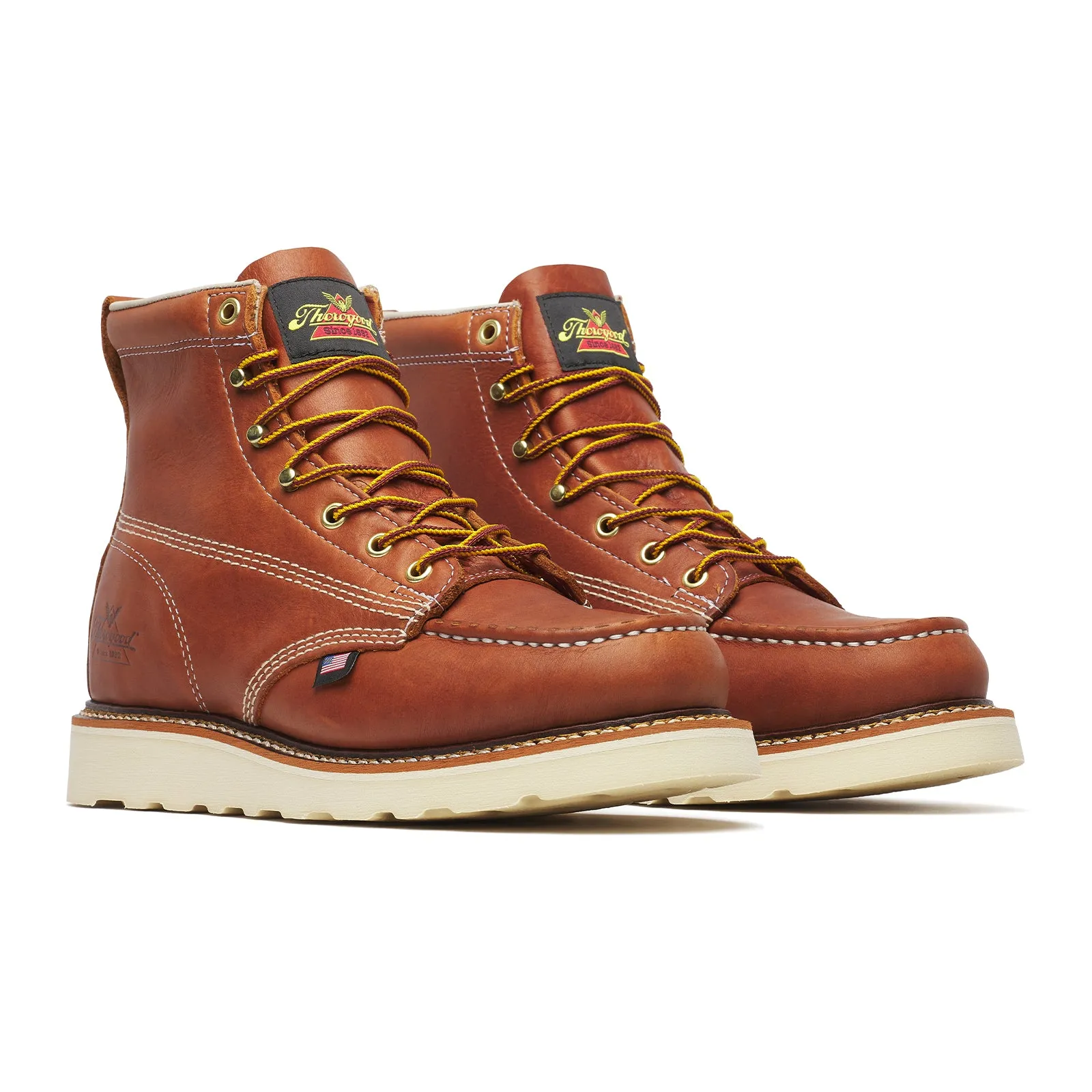 Thorogood American Heritage 6" Moc Toe Soft Toe Work Boot (Men) - Tobacco