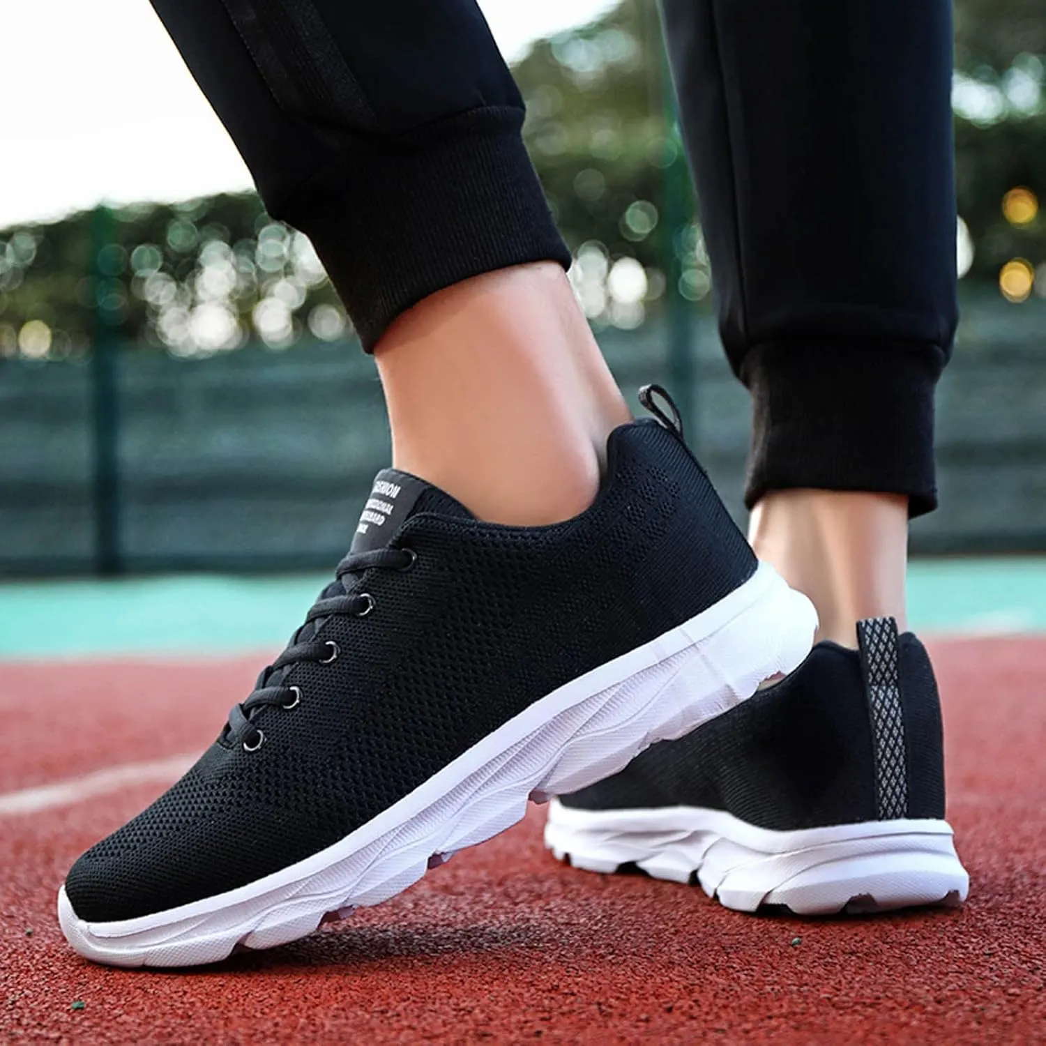 Womens Running Shoes Lightweight Breathable No Slip Tennis Shoes Womens Sports Black Casual Shoes Men's Fashion Sneakers Tennis Shoe Cross Trainer Shoe